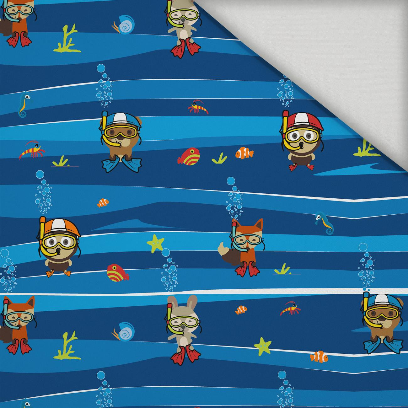 SKATER / blue - quick-drying woven fabric