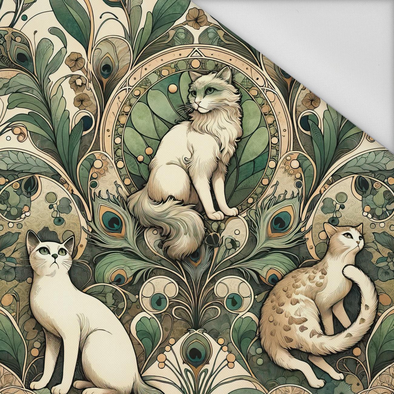 ART NOUVEAU CATS & FLOWERS PAT. 1 - Waterproof woven fabric