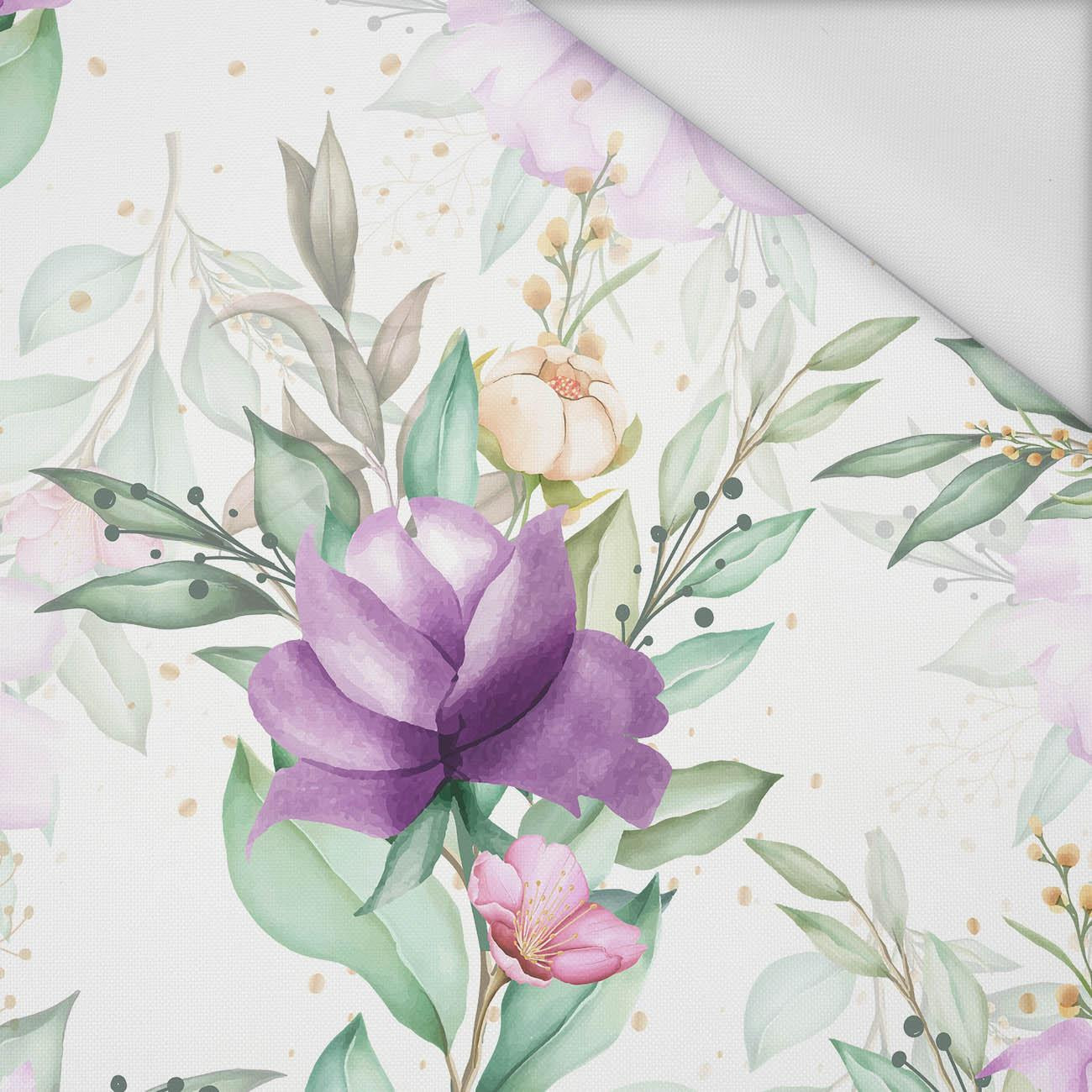 PURPLE MAGNOLIAS - Waterproof woven fabric