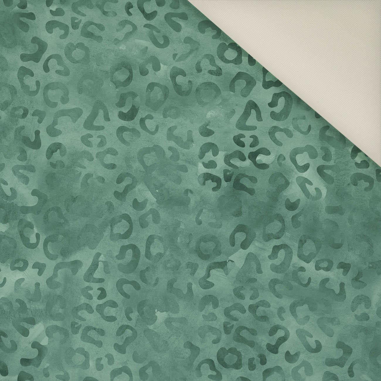 SPOTS / modern mint (SNOW LEOPARDS)- Upholstery velour 