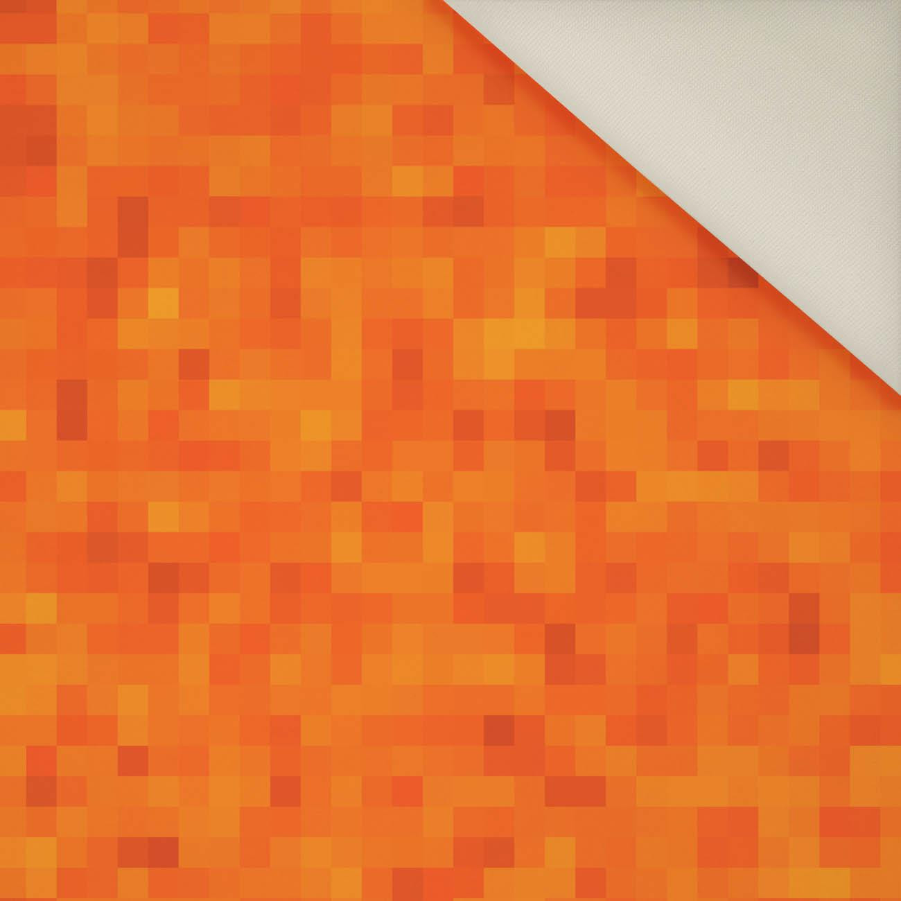 PIXELS pat. 2 / orange- Upholstery velour 