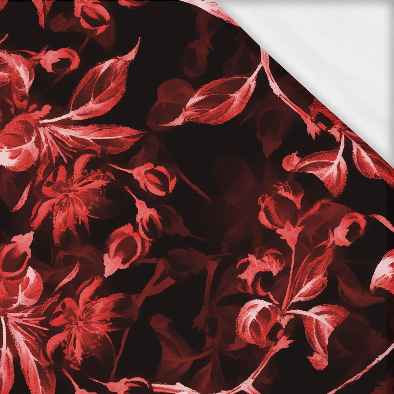 APPLE BLOSSOM pat. 1 (red) / black- single jersey with elastane