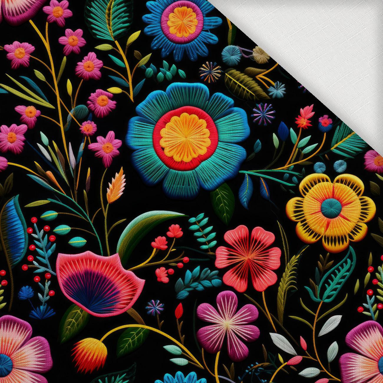 FLOWERS 3D PAT. 9 - Woven Fabric for tablecloths