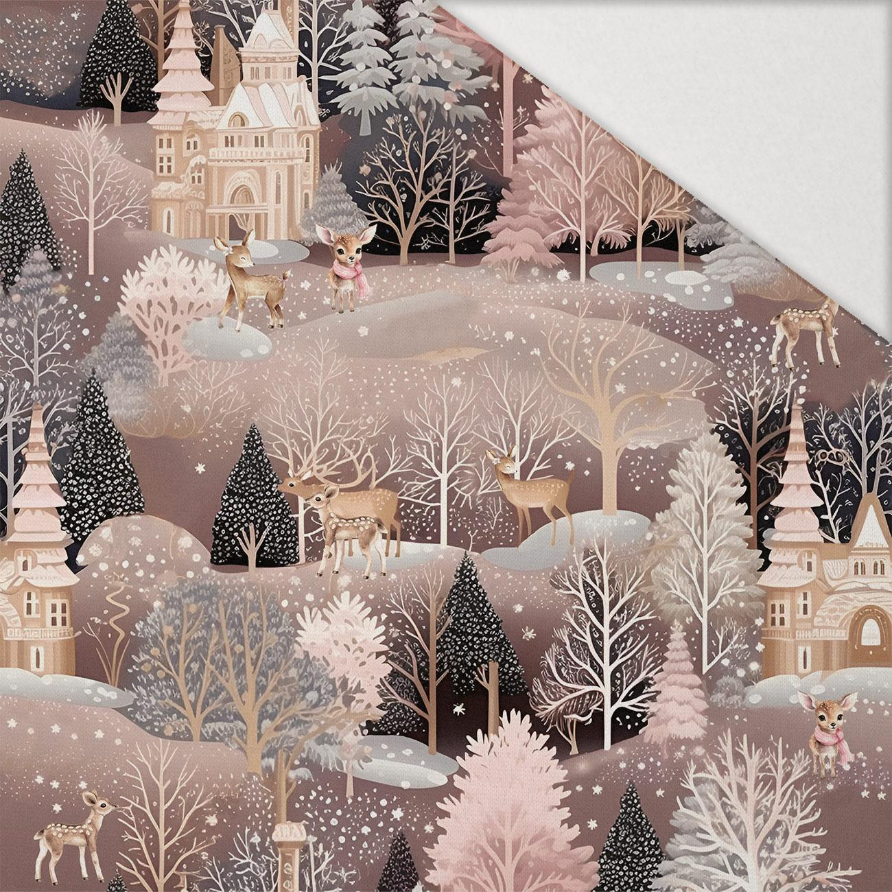 Pink Vintage Christmas wz. 3 - Hydrophobic brushed knit