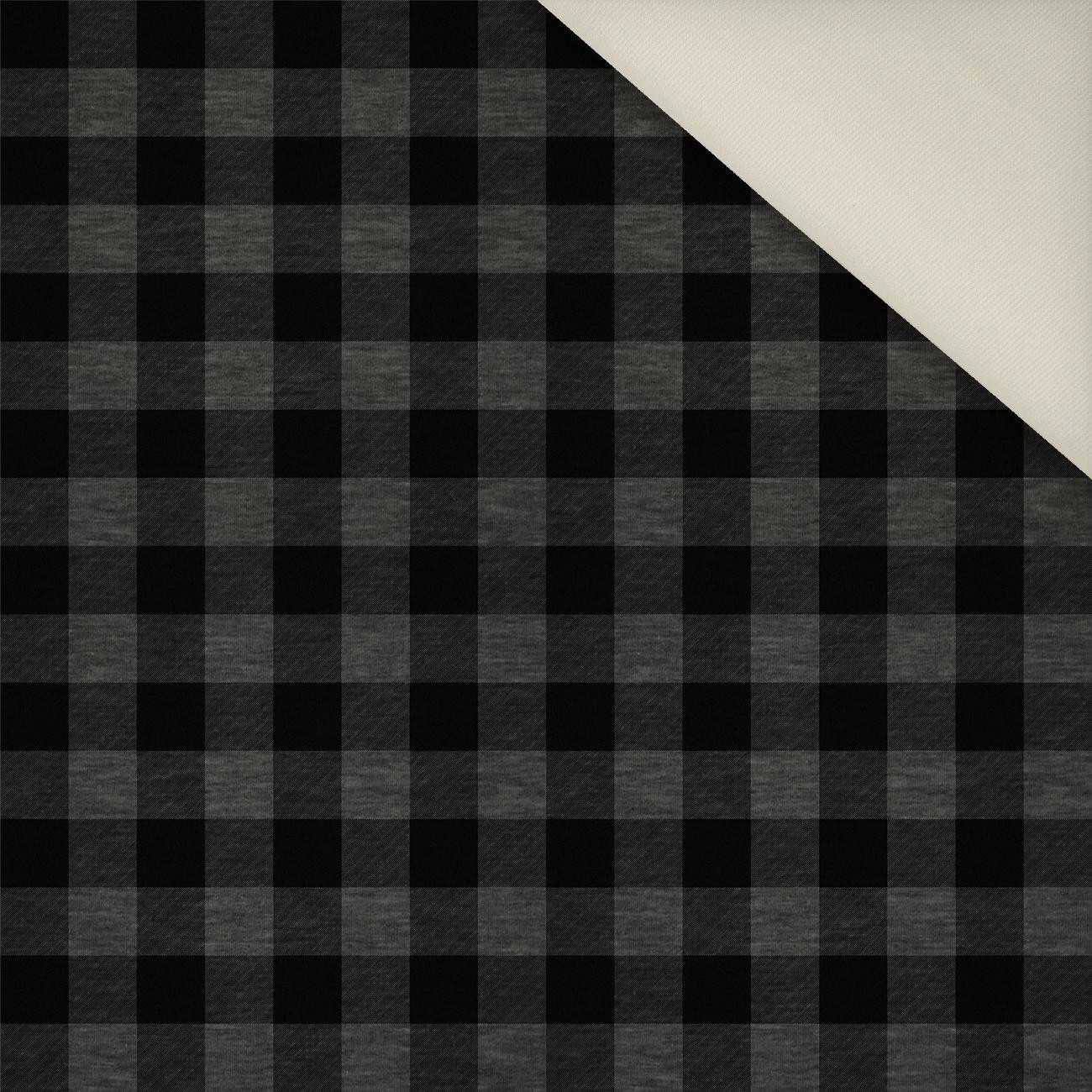 CHECK VICHY - MELANGE GRAPHITE- Upholstery velour 