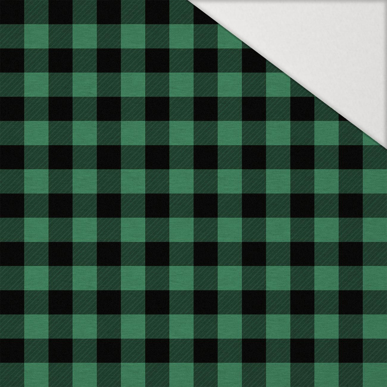 CHECK VICHY - MELANGE GREEN - Hydrophobic brushed knit CHECK VICHY - MELANGE GREEN - Hydrophobic brushed knit