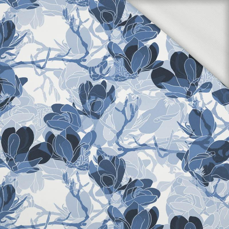 MAGNOLIAS pat. 2 (classic blue) - looped knit fabric