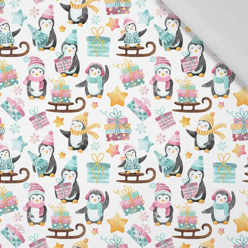 PENGUINS MIX PAT. 2 (CHRISTMAS PENGUINS) - Cotton woven fabric