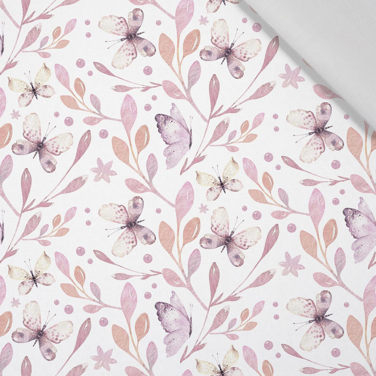 BUTTERFLIES MIX PAT. 2 (WATER-COLOR BUTTERFLIES) - Cotton woven fabric