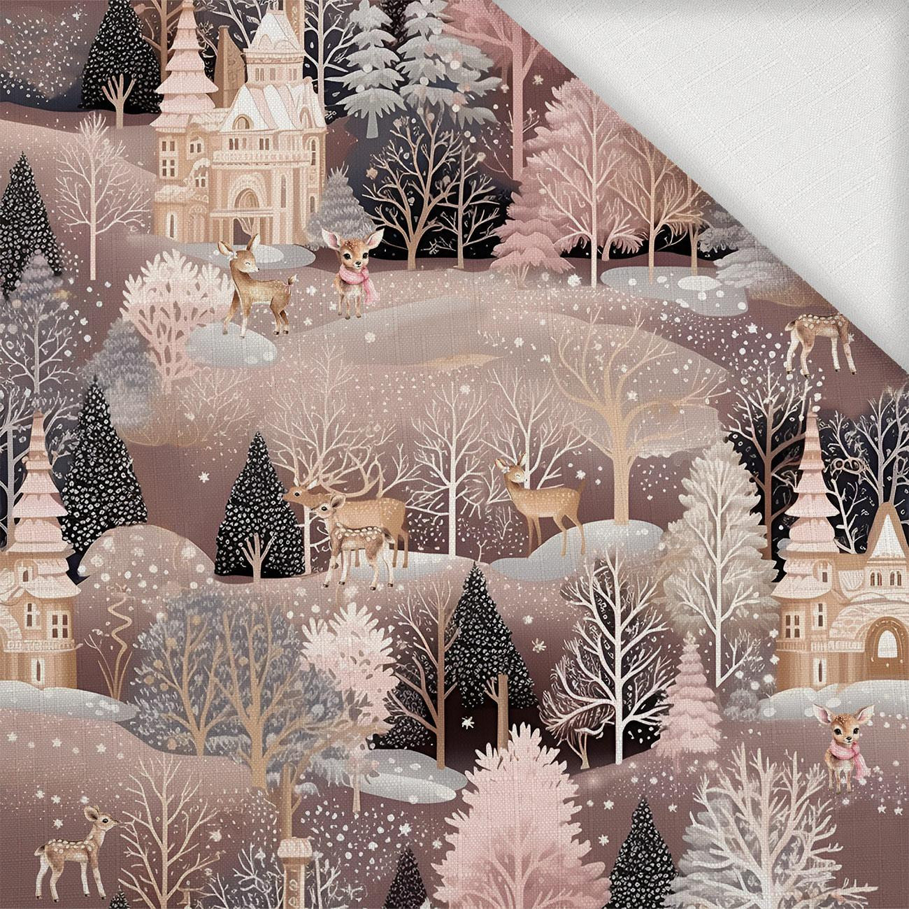 Pink Vintage Christmas wz. 3 - Woven Fabric for tablecloths