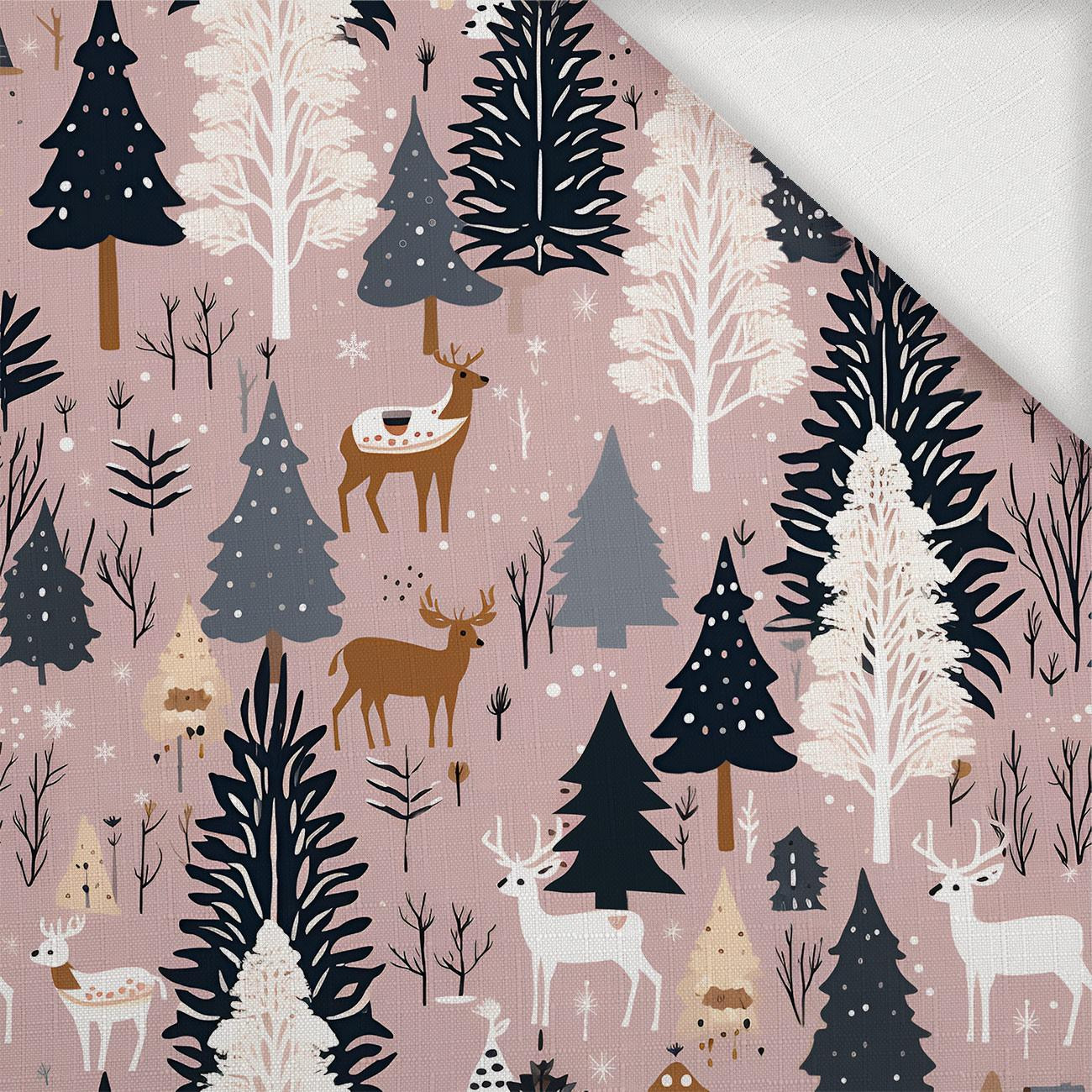 Pink Vintage Christmas wz. 4 - Woven Fabric for tablecloths