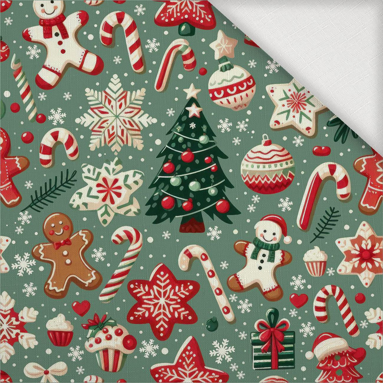 HAPPY CHRISTMAS WZ. 10 - Woven Fabric for tablecloths