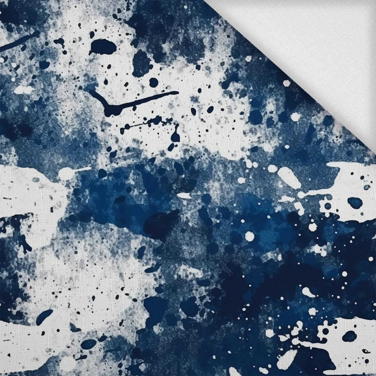 NAVY GRUNGE wz. 5 - Woven Fabric for tablecloths