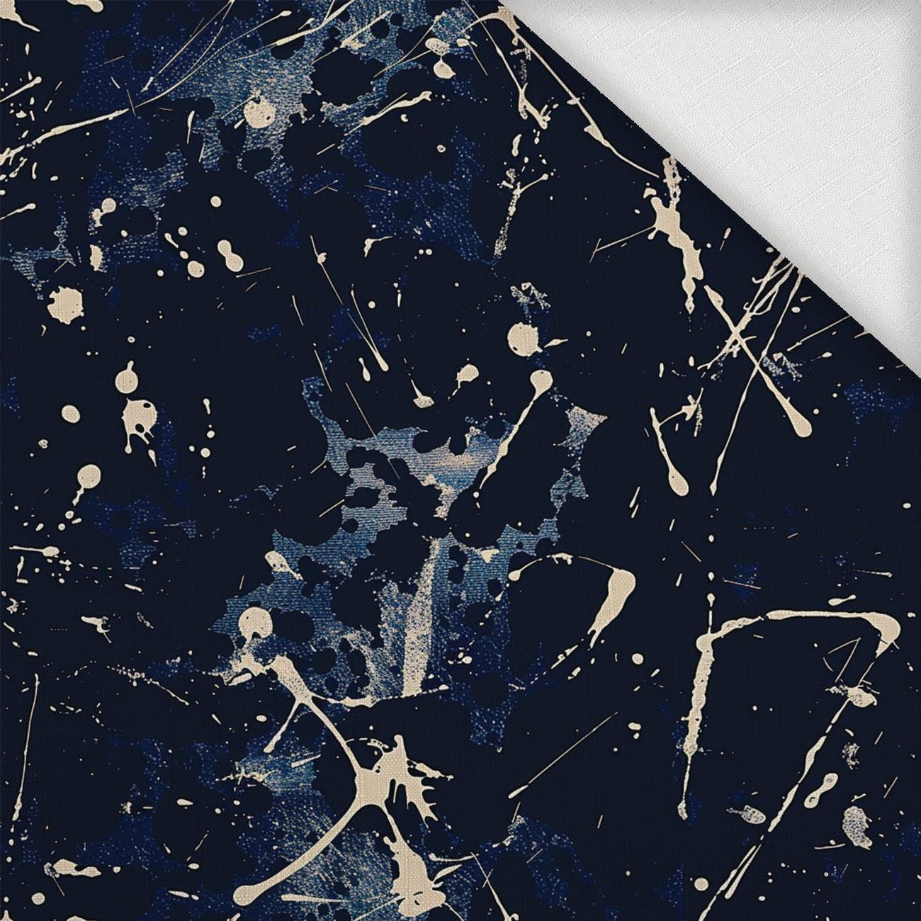 NAVY GRUNGE wz. 6 - Woven Fabric for tablecloths