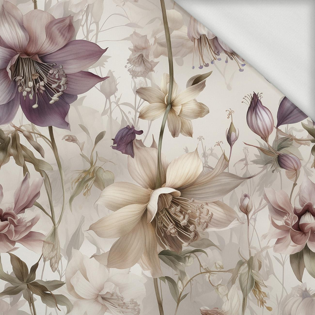 PASTEL FLOWERS WZ.2 - looped knit fabric