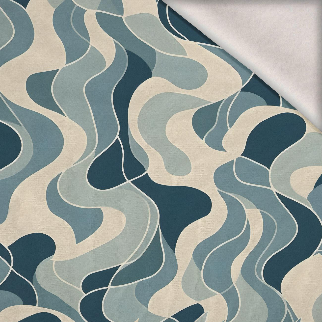 RETRO FLORAL - brushed knitwear with elastane ITY