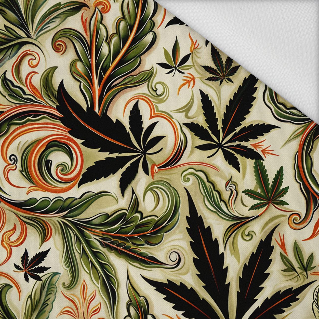 Hemp leaves WZ. 5 - Waterproof woven fabric