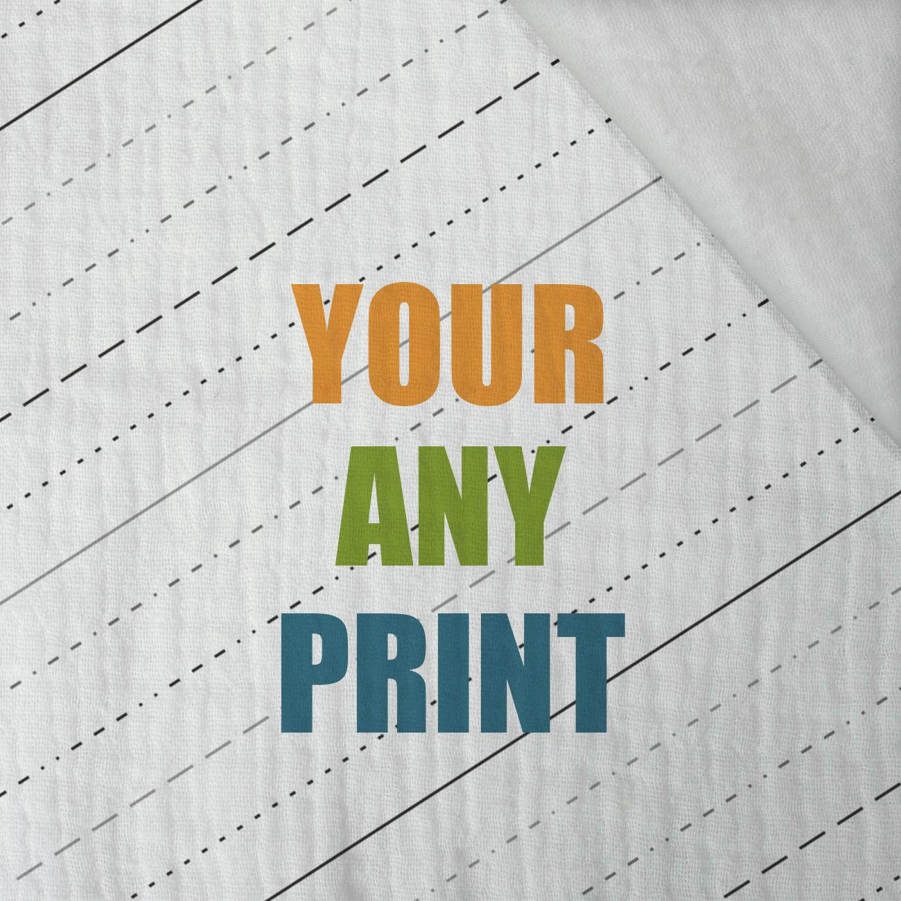 FABRIC WITH CUSTOM PRINT - Cotton muslin