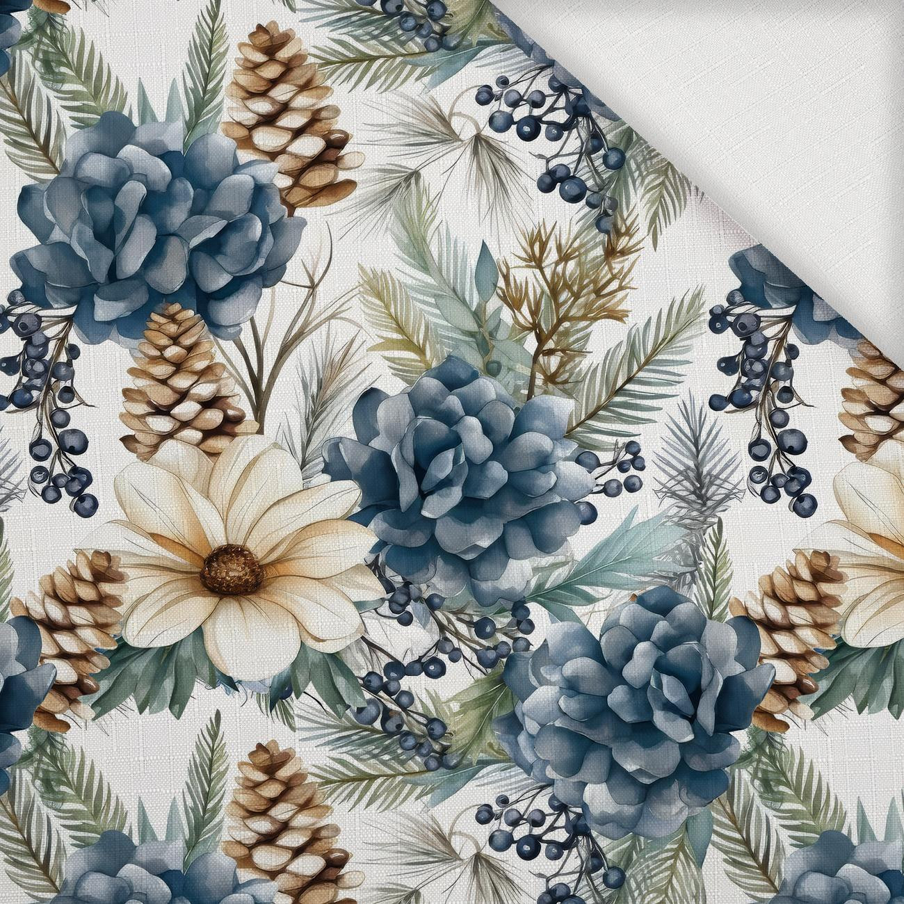 WINTER FLOWERS WZ.10 - Woven Fabric for tablecloths