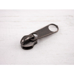 Slider for zipper tape 5mm  nickel black