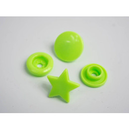 Fasteners KAM stars 12 mm lime 10 sets