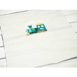 LOCOMOTIVE / blue - panel, looped knit 