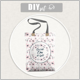 SHOPPER BAG - DIE BESTE OMA DER WELT / painted flowers - sewing set