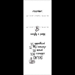 European care tag "CENTIMETER" PL - 9 pcs set / Choice of sizes