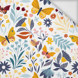 FOLK BUTTERFLIES / white - looped knit 