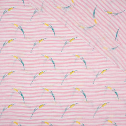 SWEET FLAG / pink - Cotton batiste with knots 