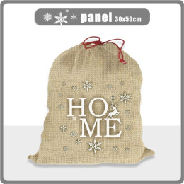HOME - jute - Cotton woven fabric panel ( 30 x 50 cm )