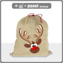 RENTIER / braun - jute - Cotton woven fabric panel ( 45 x 75 cm )
