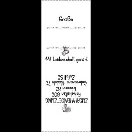 European care tag "CENTIMETER" DE - 9 pcs set / Choice of sizes