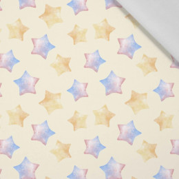 COLORFUL STARS (CHRISTMAS REINDEERS) - Cotton woven fabric