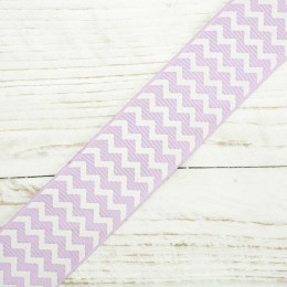 Grosgrain with zigzag 25mm - light purple