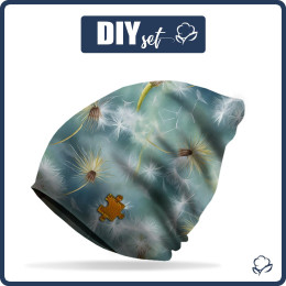 "Beanie" cap - WATERCOLOR DANDELION PAT. 2 / Choice of sizes