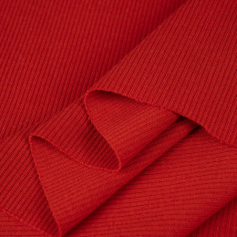 D-18 RED - Ribbed knit fabric