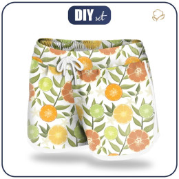 Women’s boardshorts - CITRUS no. 2 / white - sewing set