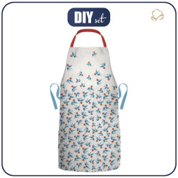 APRON - BLUE LEAVES pat. 2