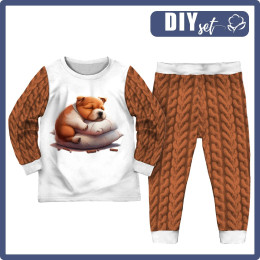 CHILDREN'S PAJAMAS " MIKI" - SLEEPING DOG - sewing set