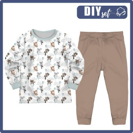 CHILDREN'S PAJAMAS " MIKI" - ANIMALS IN CLOUDS pat. 2 - sewing set