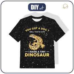 KID’S T-SHIRT - TINY DINOSAUR / black - single jersey ITY