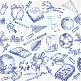 NOTEBOOK BLUE / blue squared - B-00 white - looped knit 