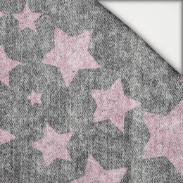 PINK STARS / vinage look jeans (grey) - light brushed knitwear