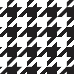 BLACK HOUNDSTOOTH (big) / WHITE