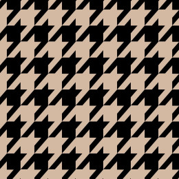 BLACK HOUNDSTOOTH / BEIGE