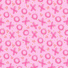 XOXO pat. 2 / pink