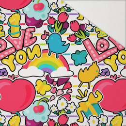COLORFUL STICKERS PAT. 2 - Hydrophobic brushed knit