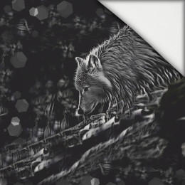 ARCTIC WOLF -  PANEL (60cm x 50cm) light brushed knitwear