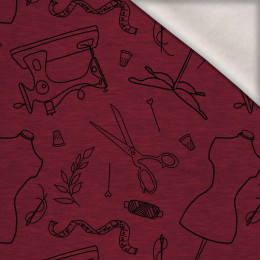 CONTOUR SEWING / viva magenta - brushed knitwear with elastane ITY